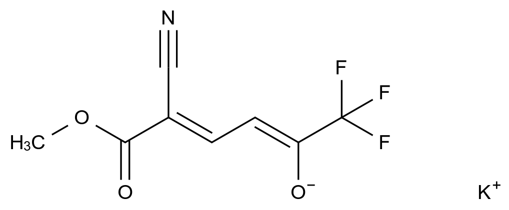 1001924-23-7_potassium (2Z,4E)-5-cyano-1,1,1-trifluoro-5-methoxycarbonylpenta-2,4-dien-2-olate标准品