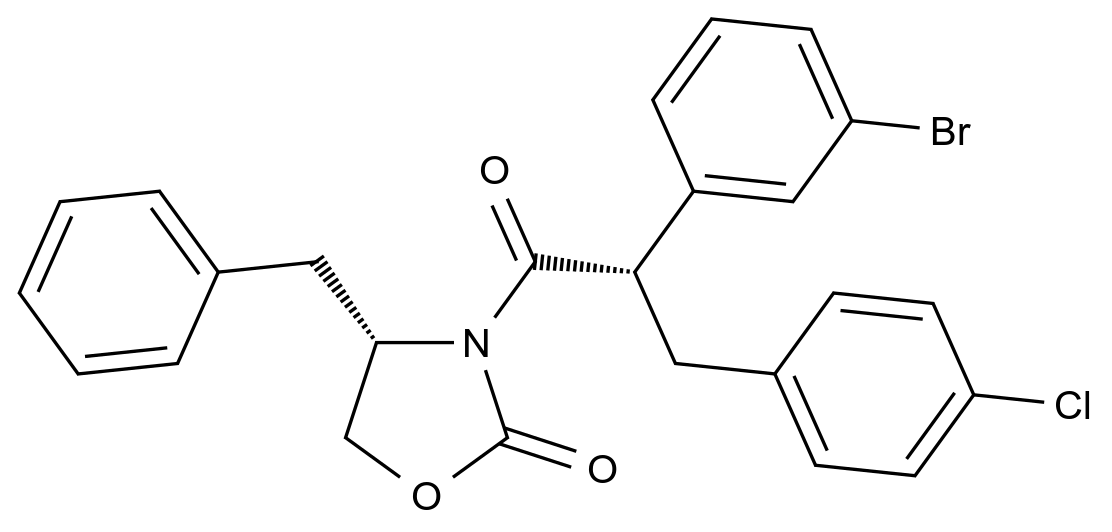 1002752-53-5_(S)-4-benzyl-3-((S)-2-(3-bromophenyl)-3-(4-chlorophenyl)propanoyl)oxazolidin-2-one标准品