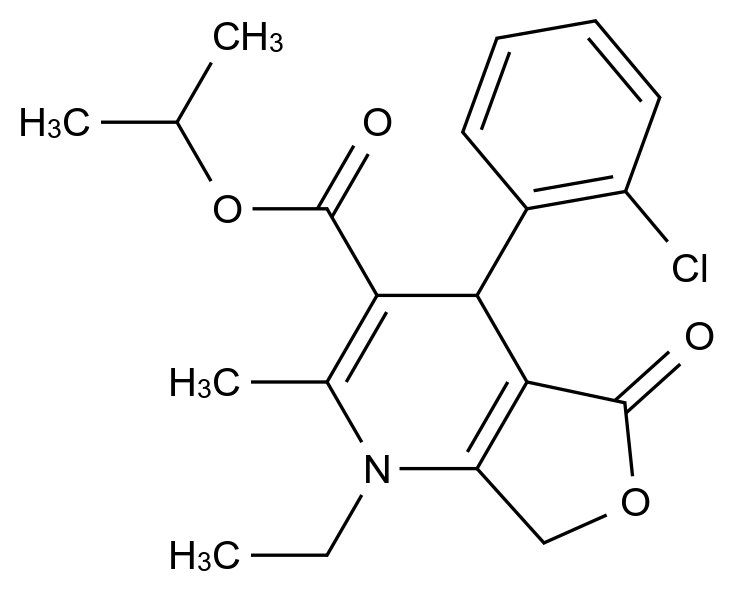 100276-03-7_propan-2-yl 4-(2-chlorophenyl)-1-ethyl-2-methyl-5-oxo-4,7-dihydrofuro[3,4-b]pyridine-3-c