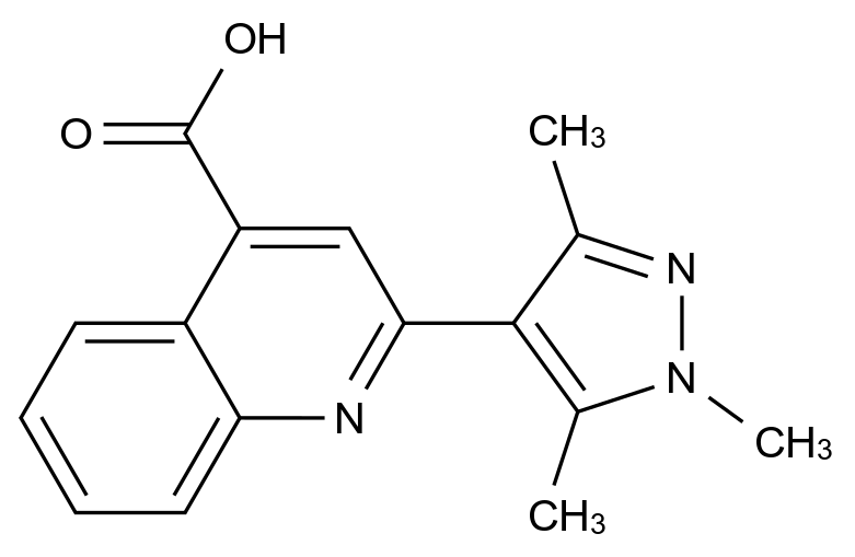 1004643-71-3_2-(1,3,5-TRIMETHYL-1 H-PYRAZOL-4-YL)-QUINOLINE-4-CARBOXYLIC ACID标准品