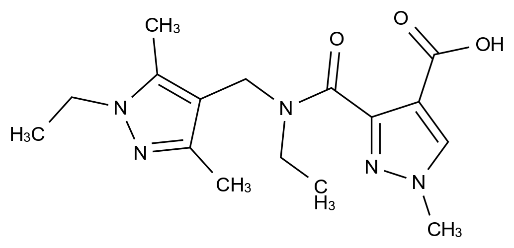 1006492-55-2_3-((Ethyl[(1-ethyl-3,5-dimethyl-1H-pyrazol-4-yl)methyl]amino)carbonyl)-1-methyl-1H-pyra