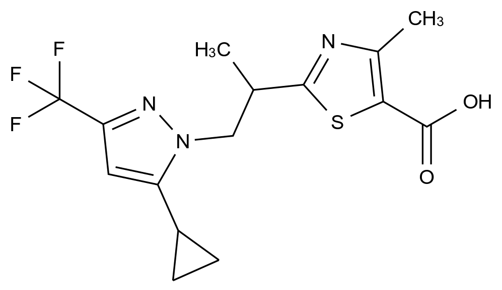 1006682-82-1_2-{1-[5-Cyclopropyl-3-(trifluoromethyl)-1H-pyrazol-1-yl]propan-2-yl}-4-methyl-1,3-thiaz