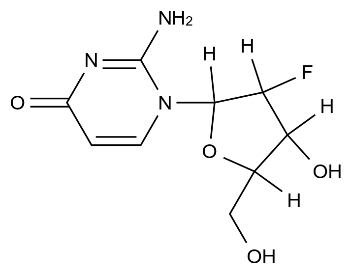 1006872-82-7_2-Amino-1-(2-deoxy-2-fluoro-β-D-arabinofuranosyl)-4(1H)-pyrimidinone标准品