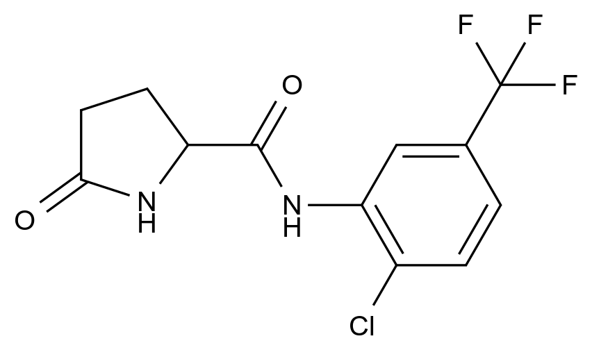 1008654-00-9_N-[2-chloro-5-(trifluoromethyl)phenyl]-5-oxopyrrolidine-2-carboxamide标准品