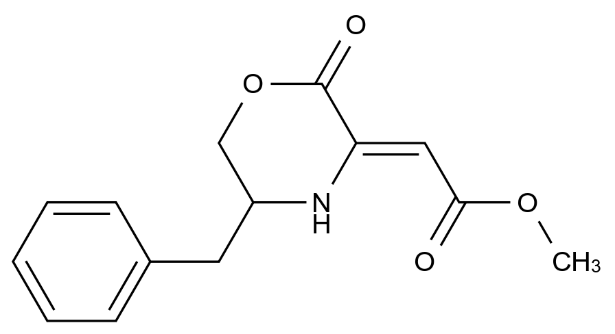 100944-55-6_methyl 2-(5-benzyl-2-oxomorpholin-3-ylidene)acetate标准品