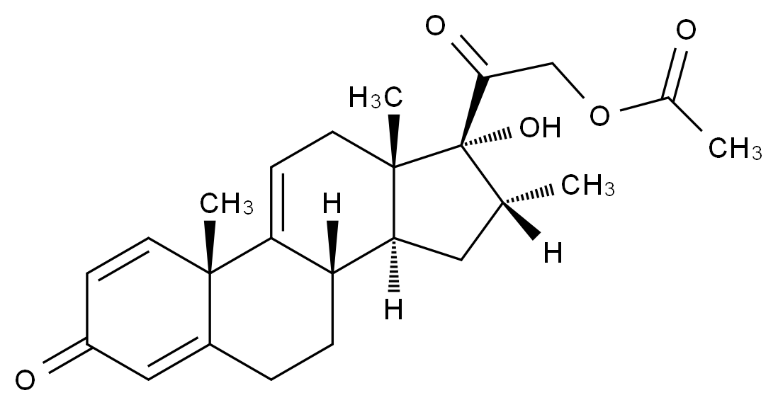 10106-41-9_17,21-二羟基-16α-甲基孕烯-1,4,9(11)-三烯-3,20-二酮-21-乙酸酯标准品