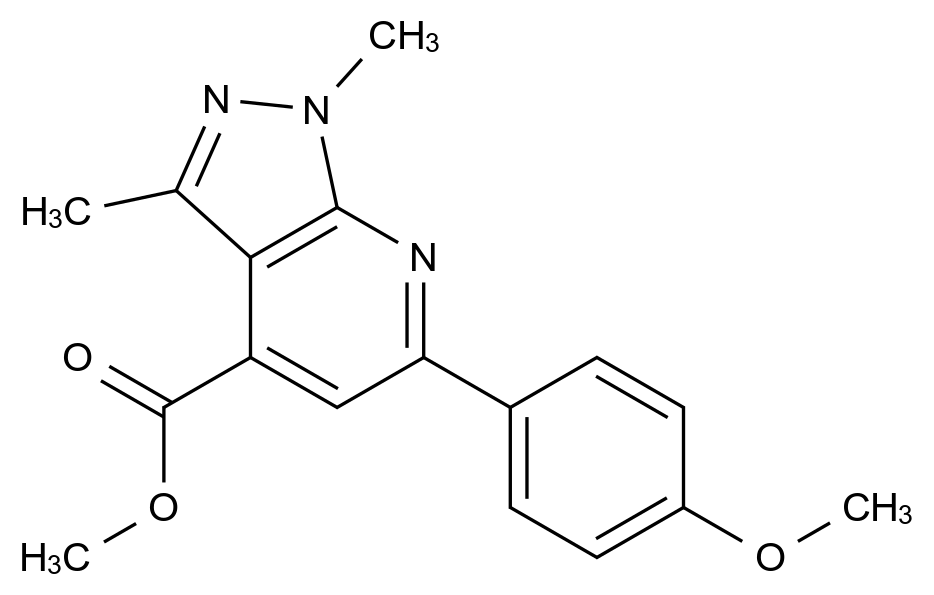 1011371-10-0_methyl 6-(4-methoxyphenyl)-1,3-dimethyl-1H-pyrazolo[3,4-b]pyridine-4-carboxylate标准品