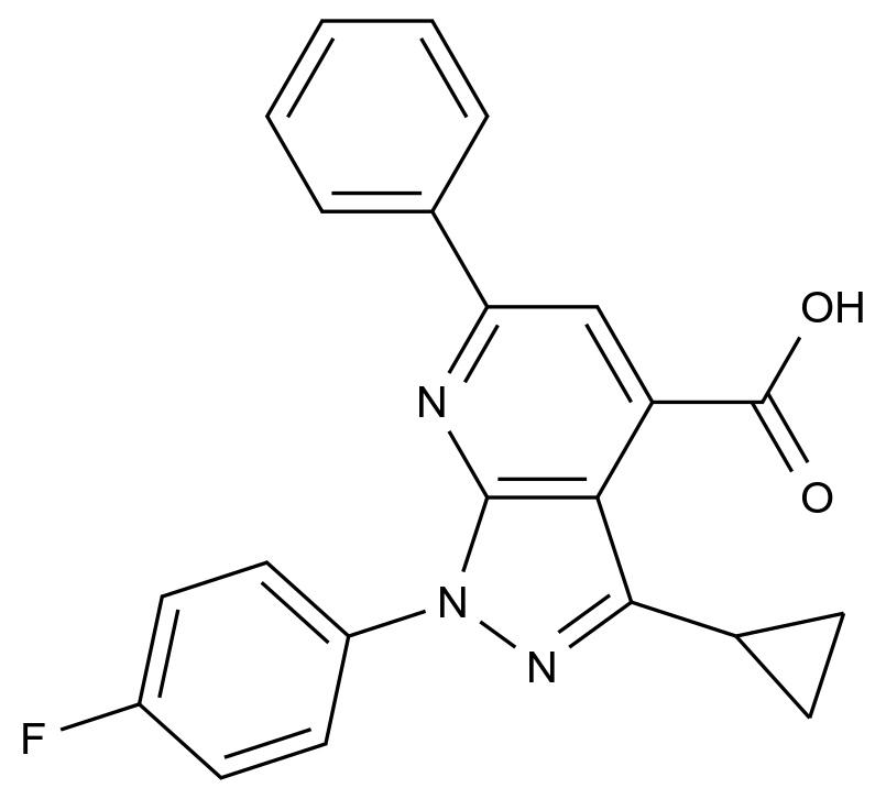 1011397-43-5_3-Cyclopropyl-1-(4-fluorophenyl)-6-phenyl-pyrazolo[3,4-b]pyridine-4-carboxylic acid标准品