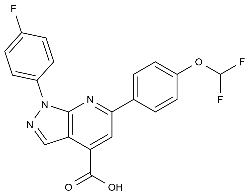 1011397-92-4_6-[4-(Difluoromethoxy)phenyl]-1-(4-fluorophenyl)pyrazolo[3,4-b]pyridine-4-carboxylic ac