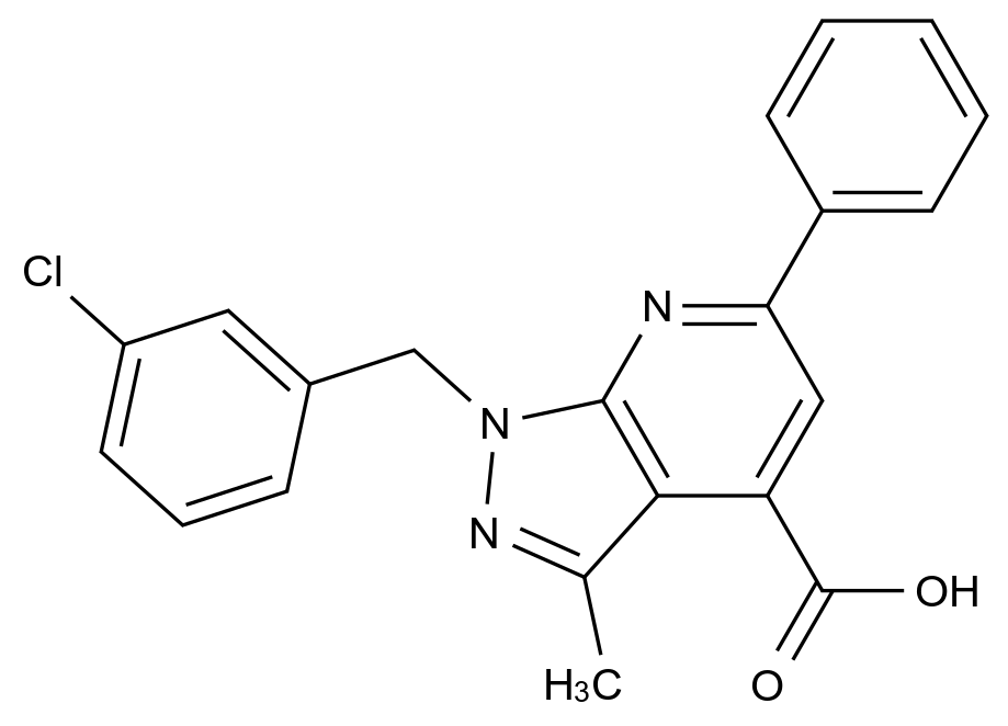 1011398-52-9_1-(3-Chlorobenzyl)-3-methyl-6-phenyl-1H-pyrazolo[3,4-b]pyridine-4-carboxylic acid标准品