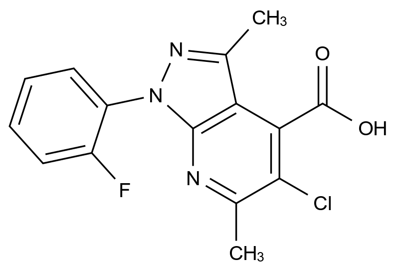 1011398-61-0_5-Chloro-1-(2-fluorophenyl)-3,6-dimethyl-1H-pyrazolo[3,4-b]pyridine-4-carboxylic acid标准