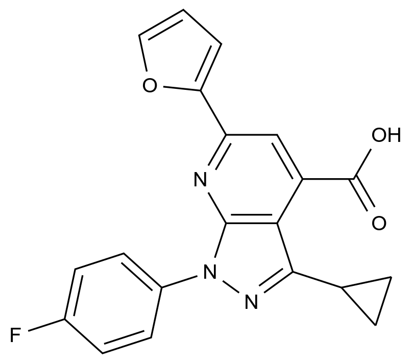 1011398-56-3_3-Cyclopropyl-1-(4-fluorophenyl)-6-(2-furyl)pyrazolo[3,4-b]pyridine-4-carboxylic acid标准