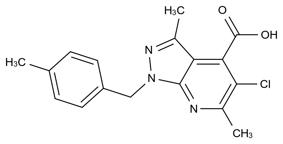 1011399-21-5_5-Chloro-3,6-dimethyl-1-(4-methylbenzyl)-1H-pyrazolo[3,4-b]pyridine-4-carboxylic acid标准