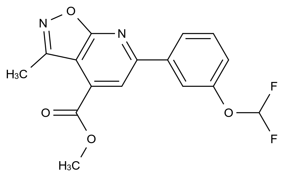 1011400-54-6_methyl 6-[3-(difluoromethoxy)phenyl]-3-methylisoxazolo[5,4-b]pyridine-4-carboxylate标准品