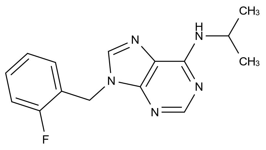 101154-89-6_9-[(2-fluorophenyl)methyl]-N-propan-2-ylpurin-6-amine标准品