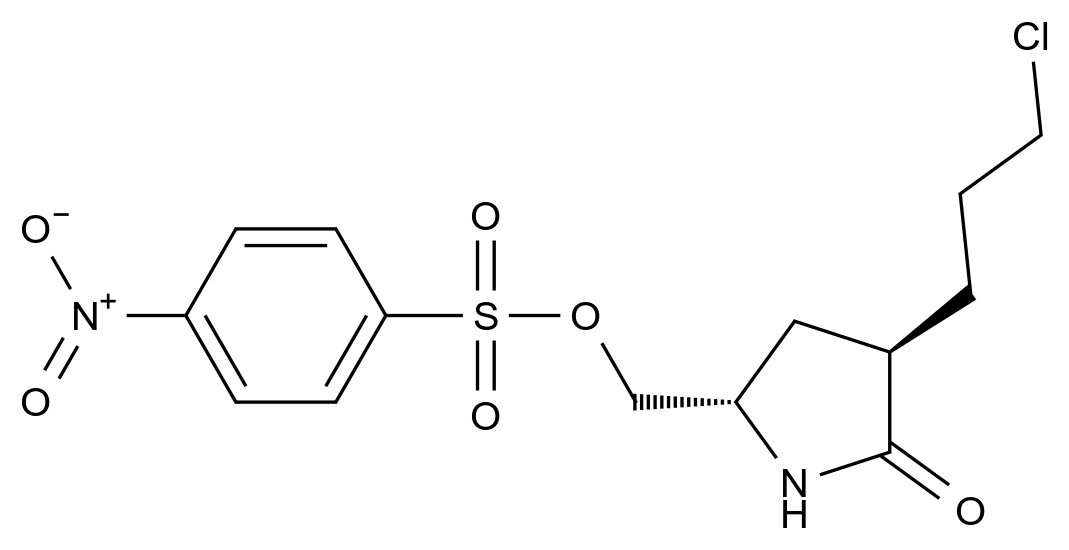 1013937-94-4_Benzenesulfonic acid, 4-nitro-, [(2S,4R)-4-(3-chloropropyl)-5-oxo-2-pyrrolidinyl]Methyl